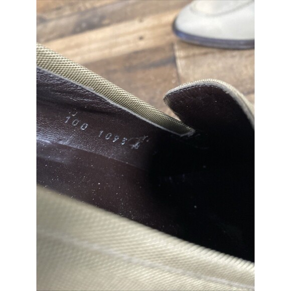 Vintage Gucci Canvis Loafers Size 9 Women’s Taupe Heeled Square Toe with Buckle - Picture 16 of 16